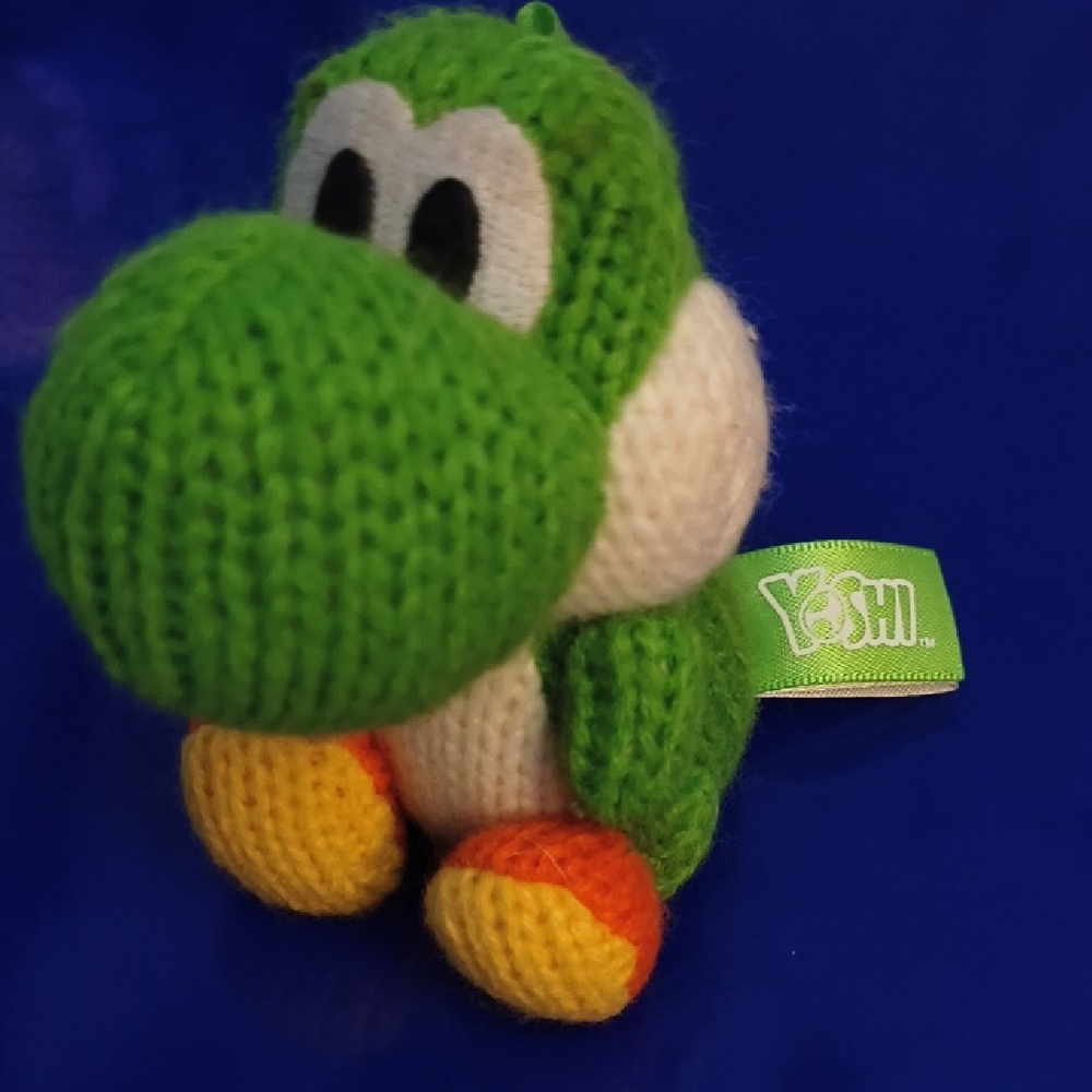 Green and White Yoshi Plush Toy